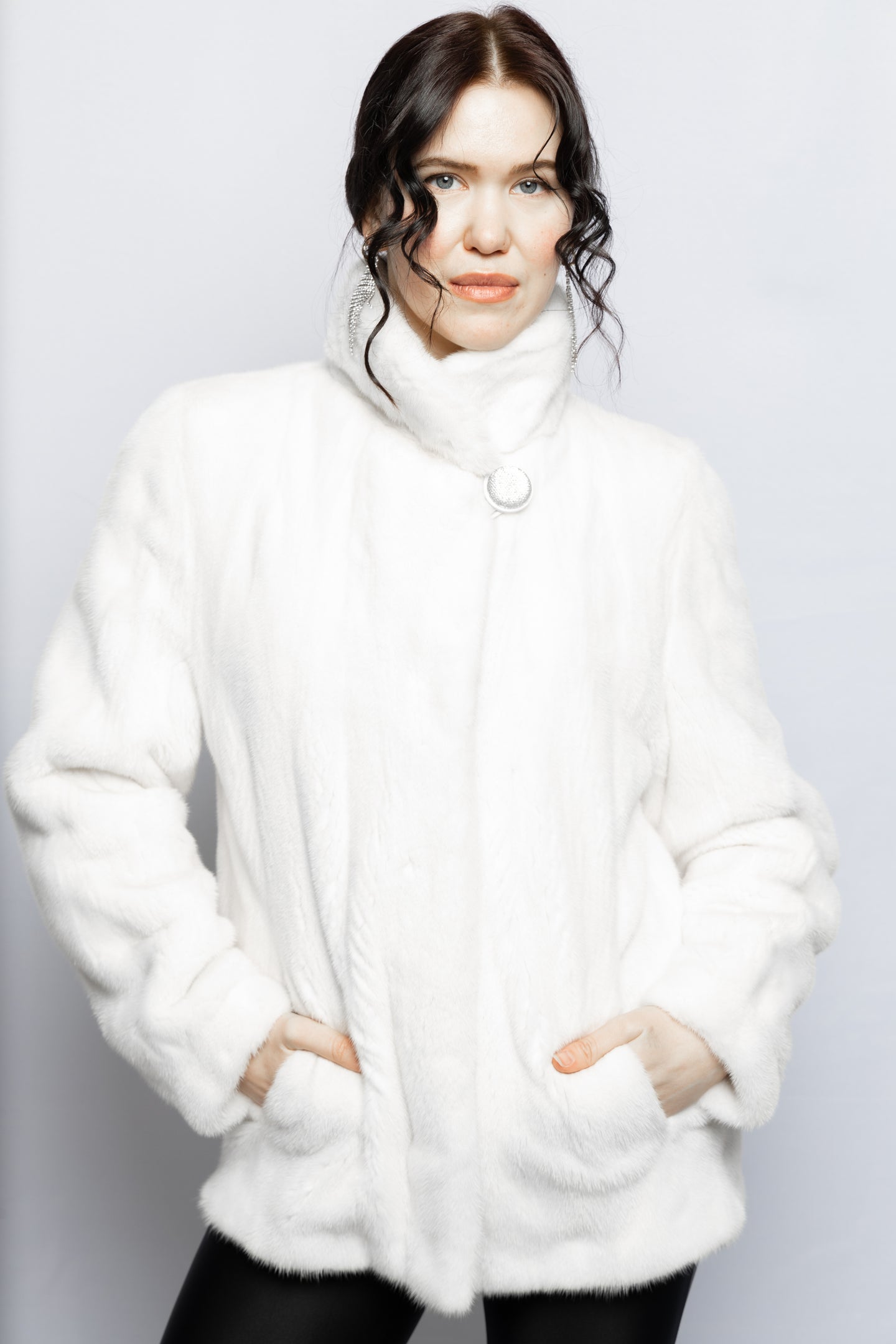 White Female Mink Jacket