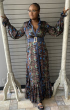 Load image into Gallery viewer, TOV! Blue and Denim Maxi Dress
