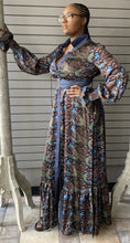 Load image into Gallery viewer, TOV! Blue and Denim Maxi Dress
